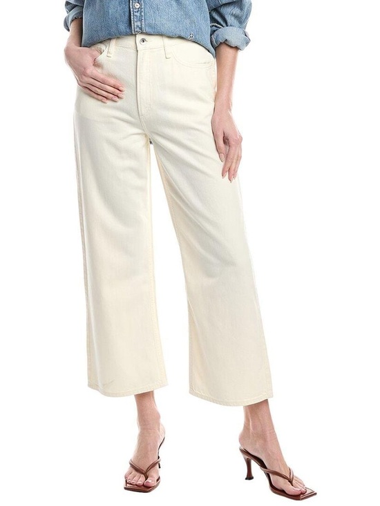 rag & bone Denim - Rag & Bone Lori Wide Leg Crop Pants in Ecru | Size 26